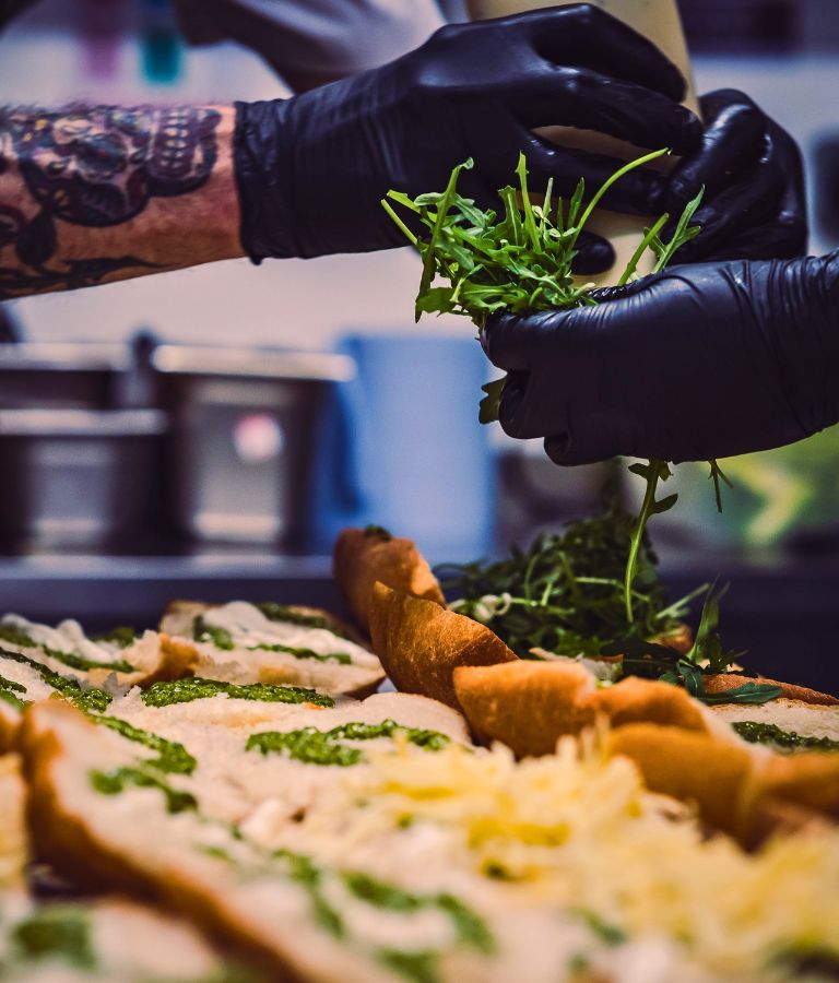 CARVED chef preparing an order for office catering in Dublin